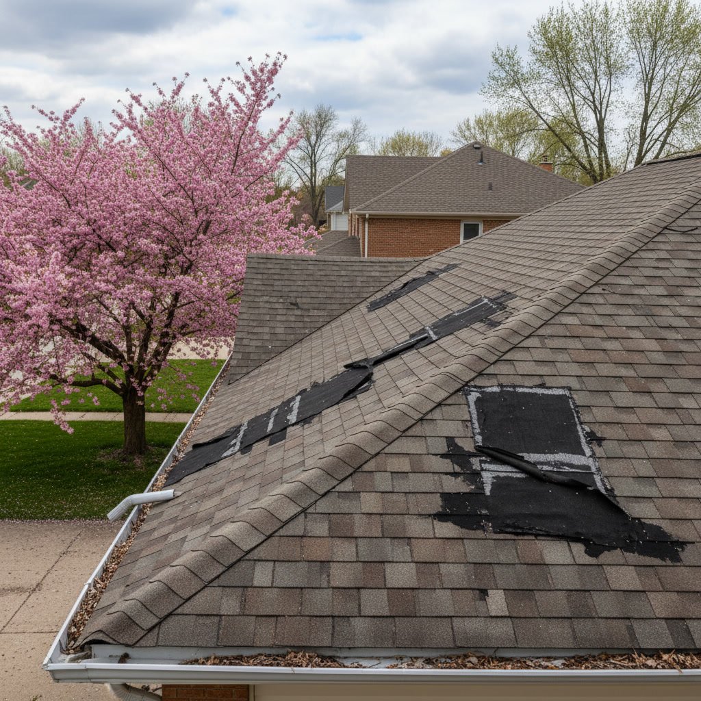 residential home in Bloomingdale Florida with aged roof showing signs of replacement need