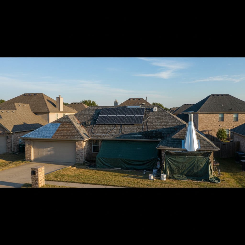 Roofing material samples and color swatches for HOA approval submission